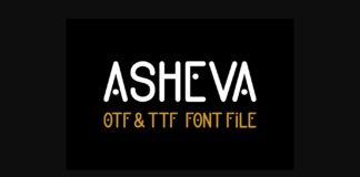 Asheva Font Poster 1