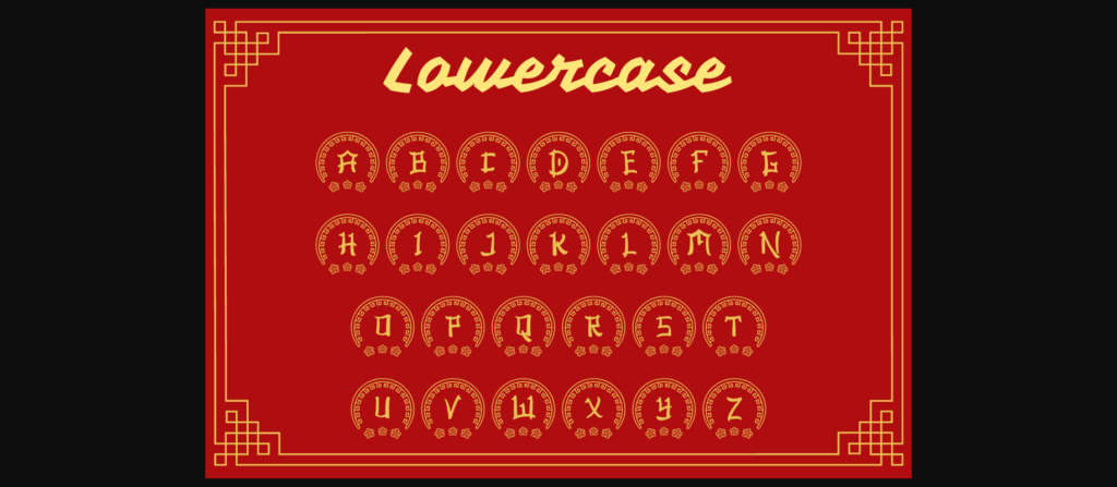 Ashito Chinese Monogram Font Poster 8