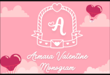 Asmara Valentine Monogram Font Poster 1