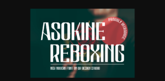 Asokine Reboxing Font Poster 1