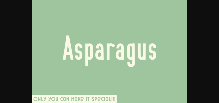 Asparagus Font Poster 3