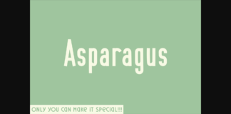 Asparagus Font Poster 1