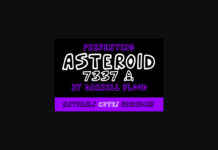Asteroid 7337 Font Poster 1