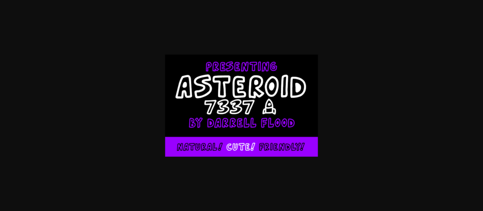 Asteroid 7337 Font Poster 1