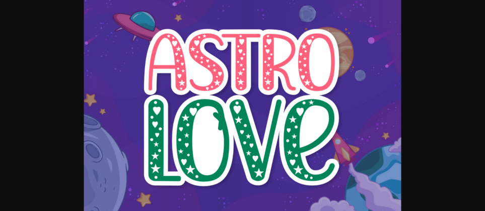 Astro Love Font Poster 3