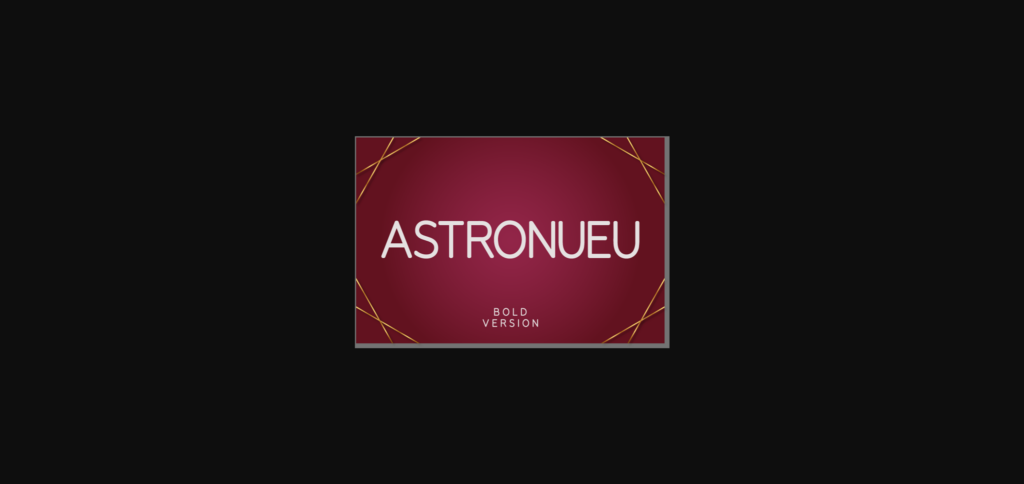 Astronueu Bold Font Poster 1