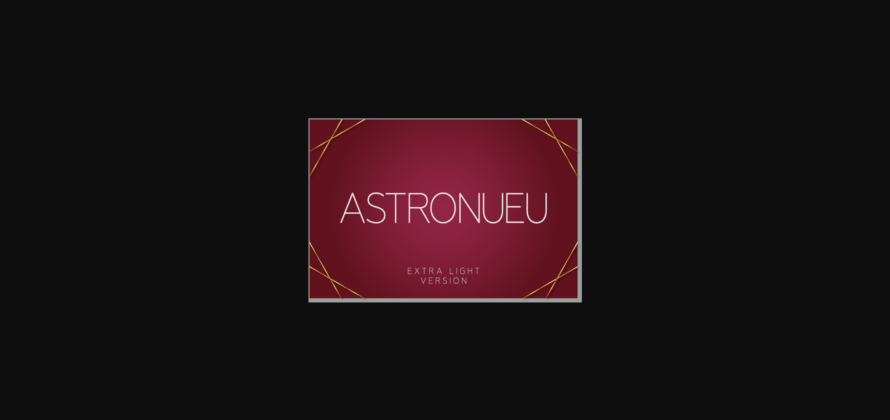 Astronueu Extra Light Font Poster 3
