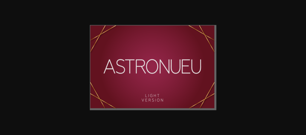 Astronueu Light Font Poster 3