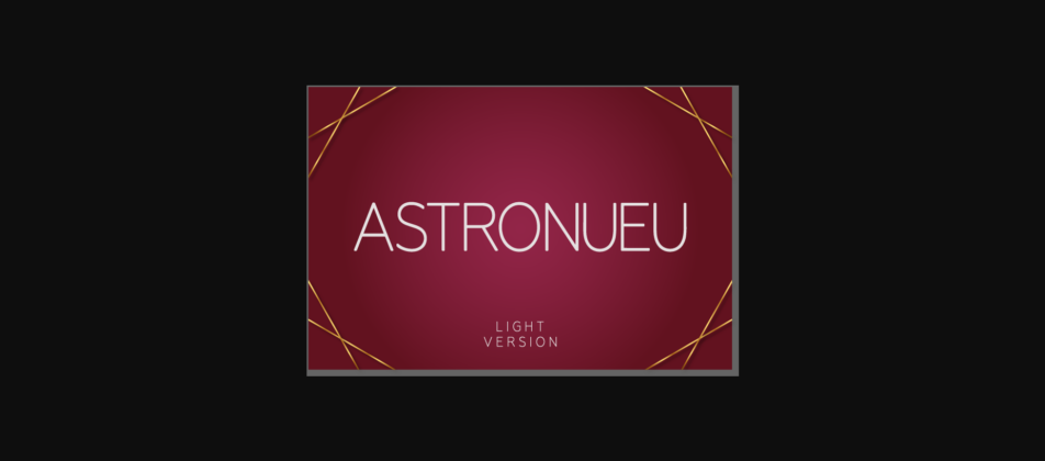 Astronueu Light Font Poster 3