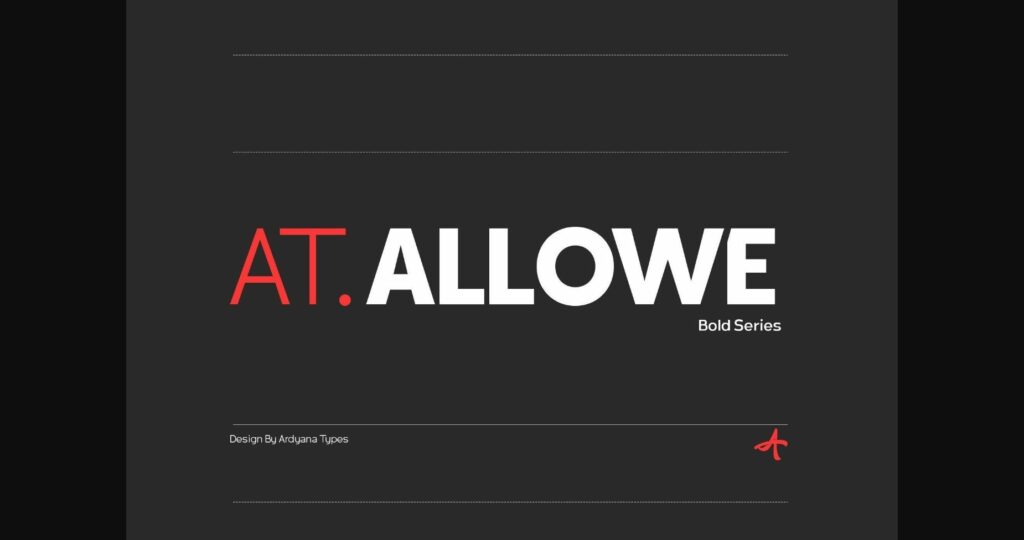 At. Allowe Font Poster 3
