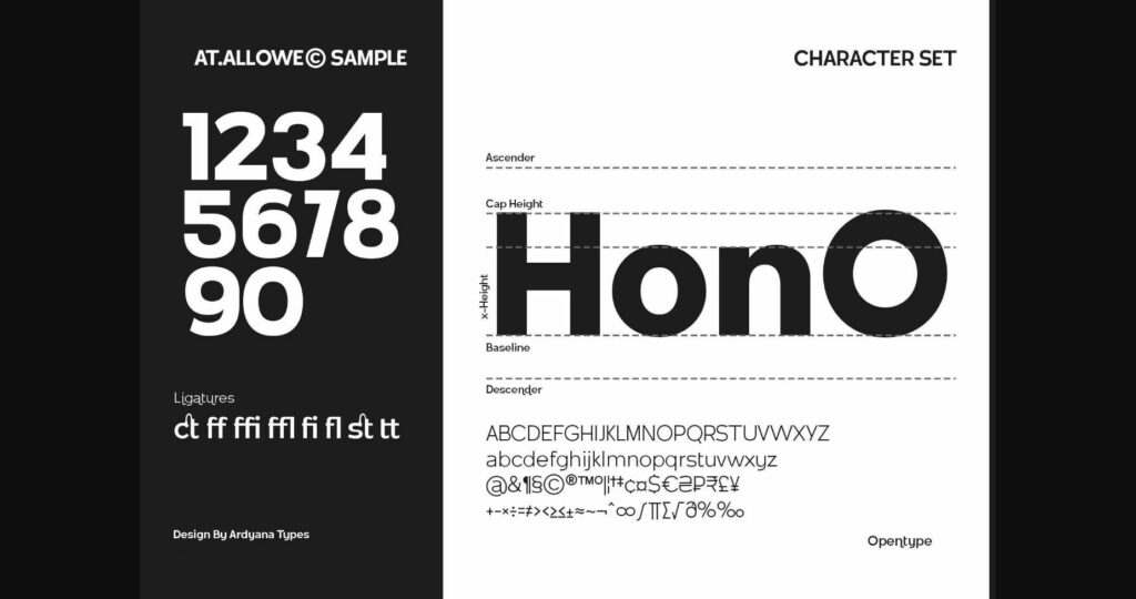 At. Allowe Font Poster 11