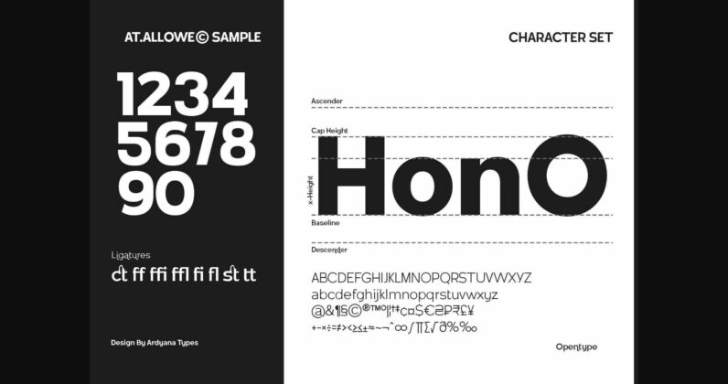 At. Allowe Font Poster 11