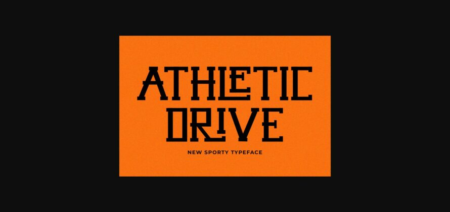 Athletic Drive Font Poster 3