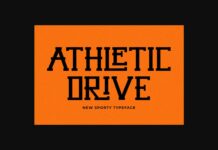 Athletic Drive Font Poster 1
