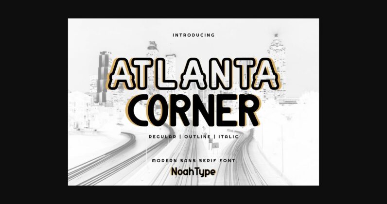 Atlanta Corner Font Poster 3