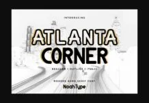Atlanta Corner Font Atlanta Corner Font Poster 1