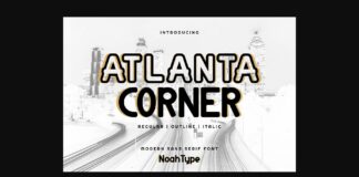 Atlanta Corner Font Poster 1