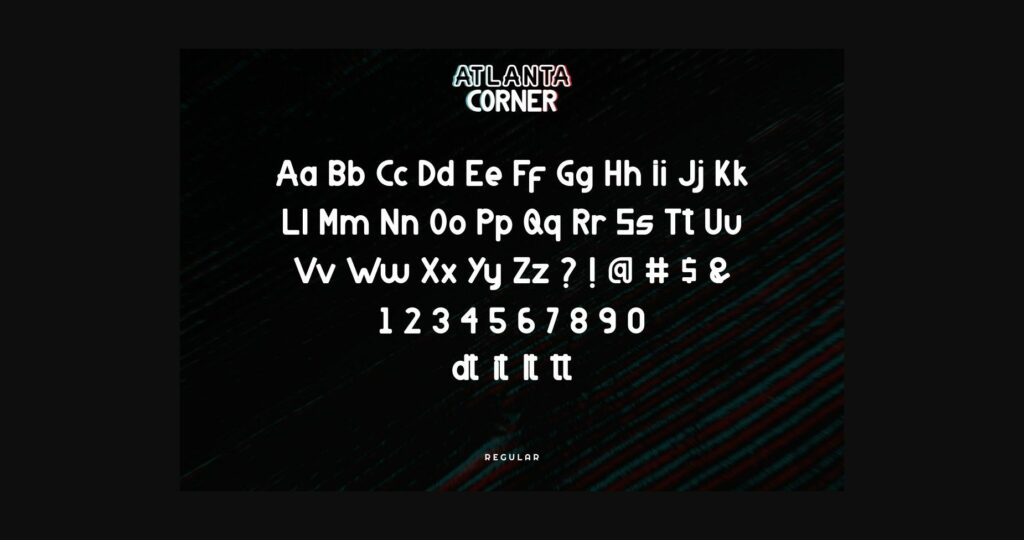 Atlanta Corner Font Poster 6