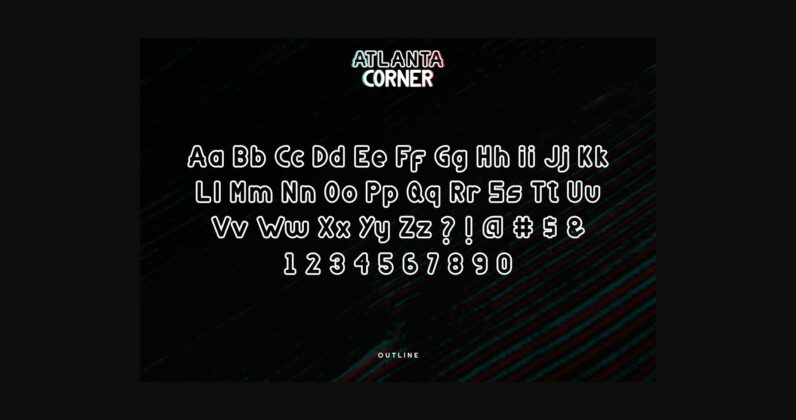 Atlanta Corner Font Poster 10