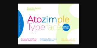 Atozimple Font Poster 1
