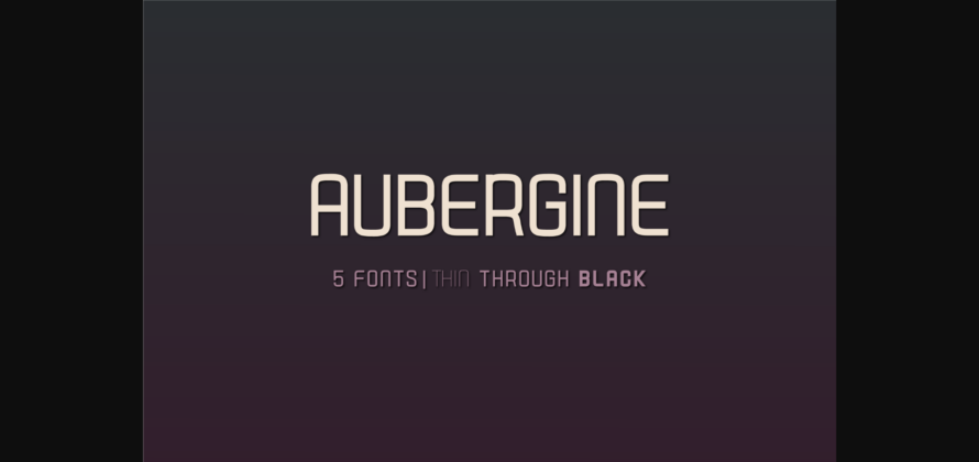 Aubergine Font Poster 1