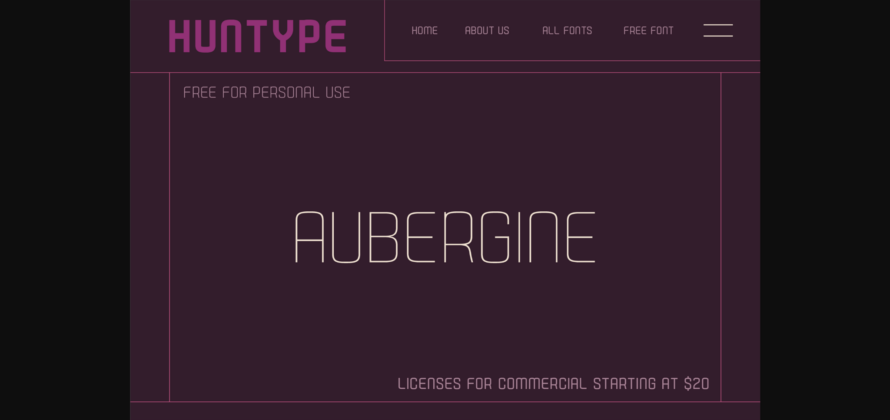 Aubergine Font Poster 4