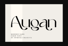 Augan Font Augan Font Poster 1
