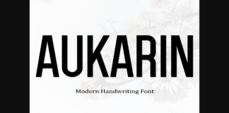 Aukarin Font Poster 1