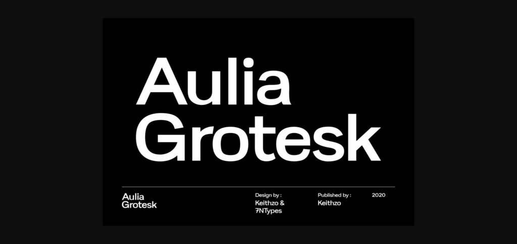 Aulia Grotesk Font Poster 1