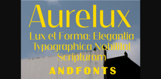 Aurelux Font Poster 1