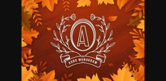 Auro Monogram Font Poster 1
