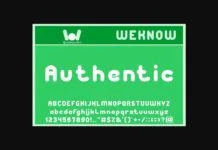 Authentic Font Authentic Font Poster 1