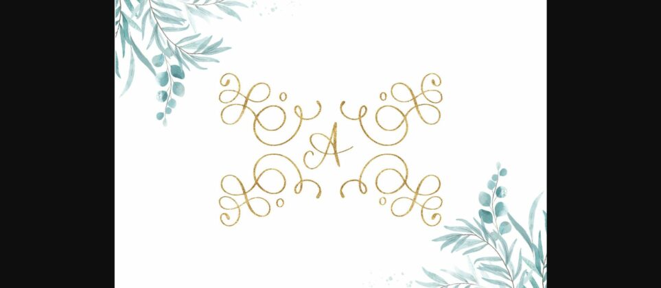 Authentic Monogram Font Poster 3