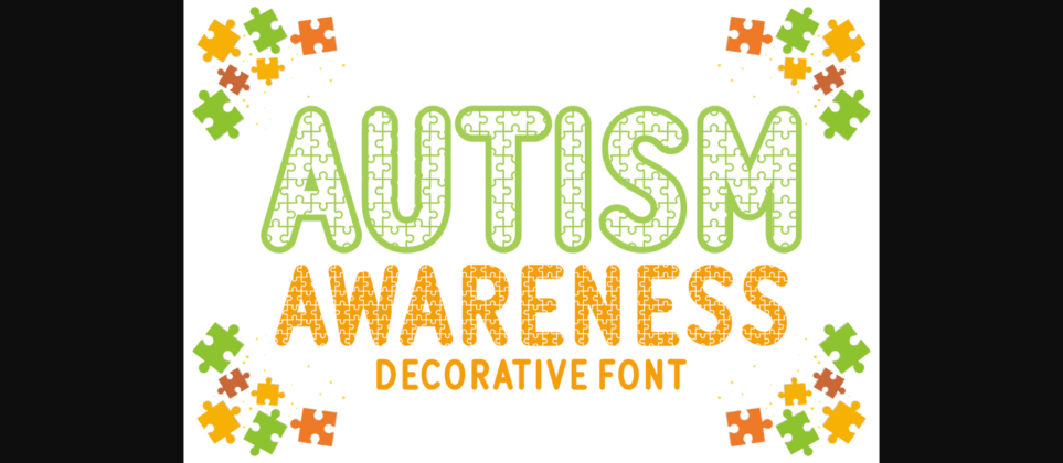 Autism Awareness Font Poster 3