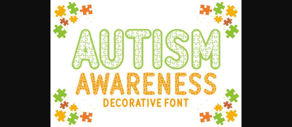 Autism Awareness Font Poster 1