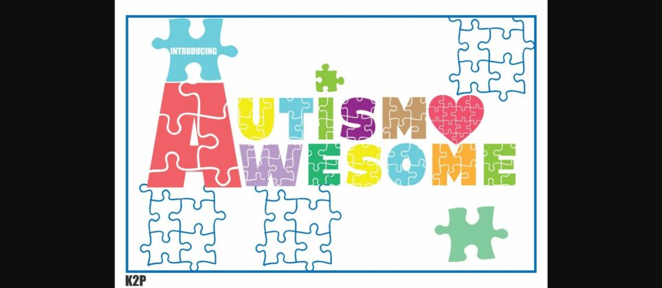 Autism Awesome Font Poster 3