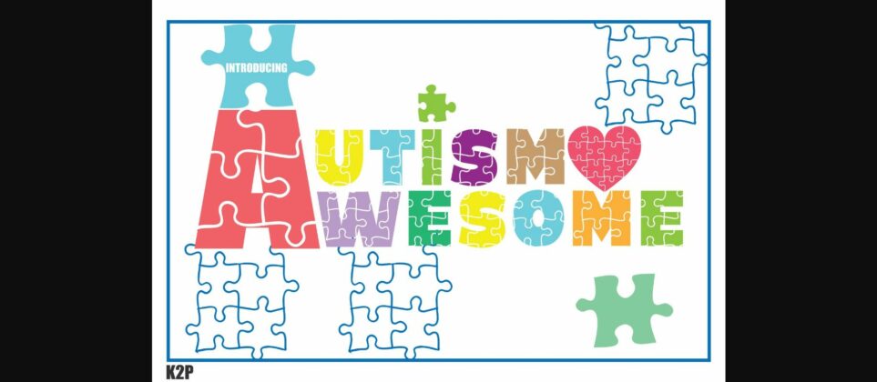 Autism Awesome Font Poster 1