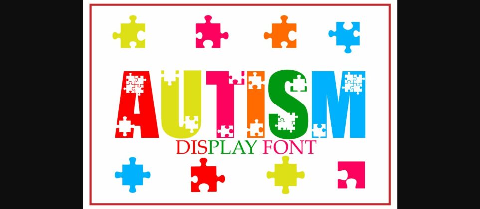 Autism Font Poster 3