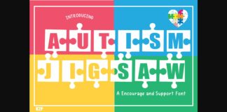 Autism Jigsaw Font Poster 1