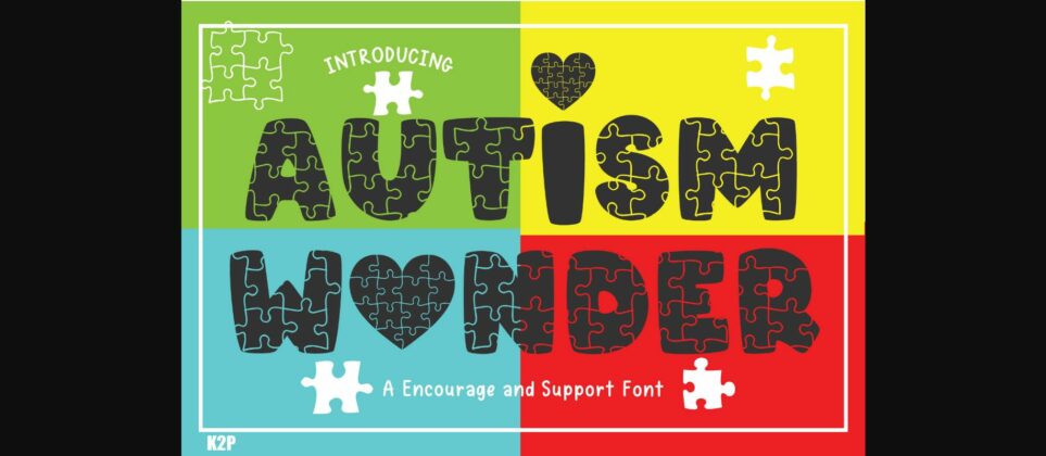 Autism Wonder Font Poster 3
