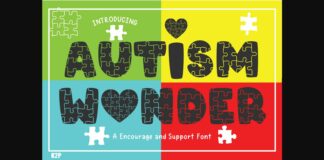 Autism Wonder Font Poster 1