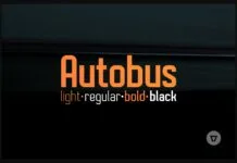 Autobus Font Autobus Font Poster 1