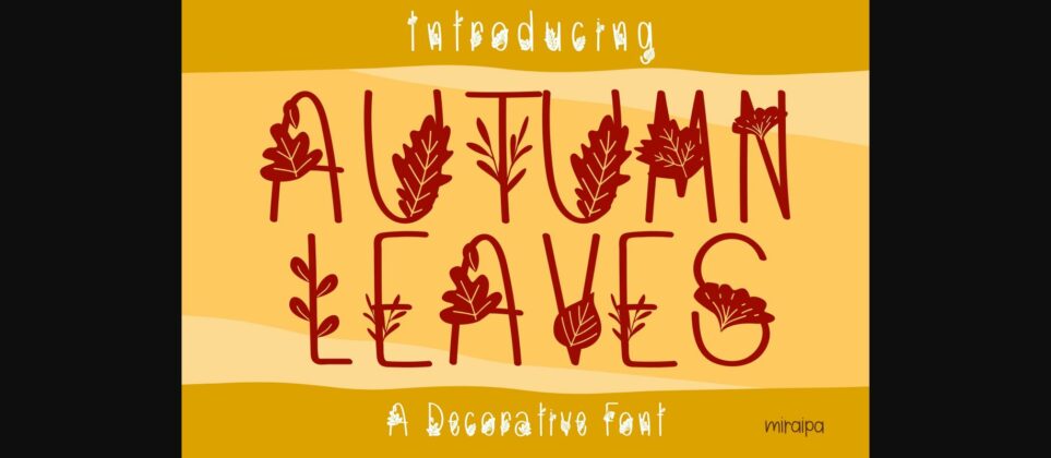 Autumn Leaves Font Poster 3