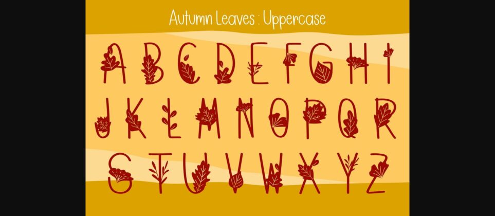 Autumn Leaves Font Poster 5
