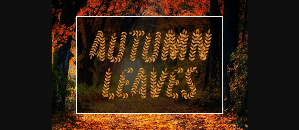 Autumn Leaves Font Poster 3