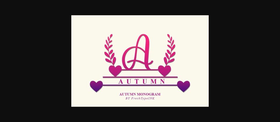 Autumn Monogram Font Poster 3