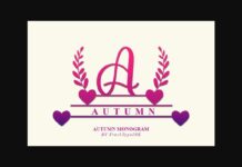 Autumn Monogram Font Poster 1