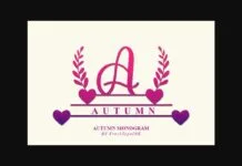 Autumn Monogram Font Autumn Monogram Font Poster 1