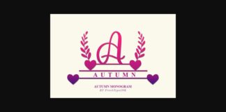 Autumn Monogram Font Poster 1