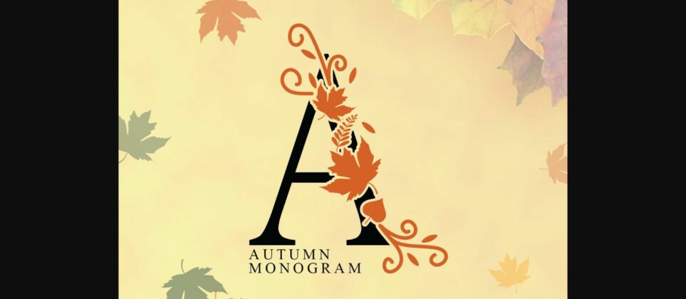 Autumn Monogram Font Poster 3